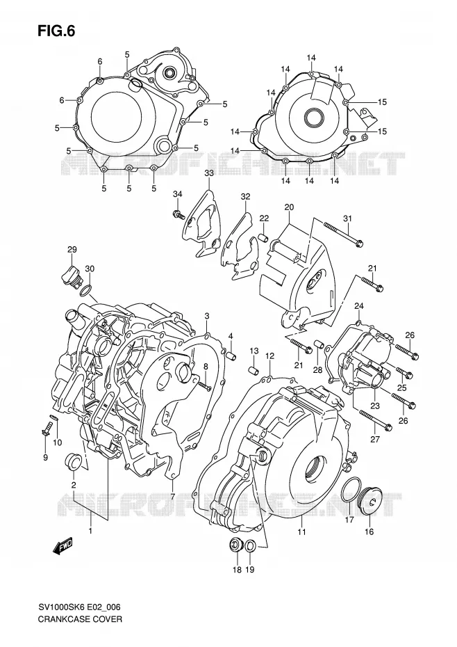 CASING Suzuki MOTO 1000 SV 2006  SV1000U2K6(E2)
