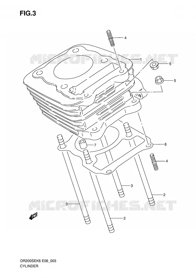 CILINDER Suzuki MOTO 200 DR 2008  DR200SEK8(E6)