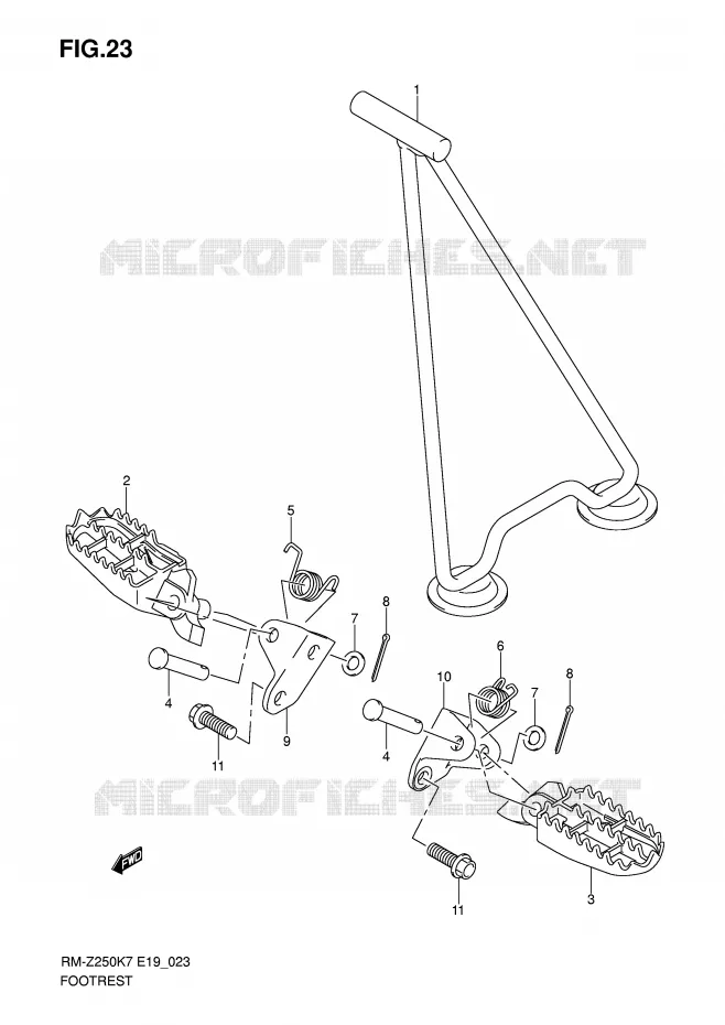 FOOTREST Suzuki MOTO 250 RM-Z 2007  RM-Z250K7(E19)