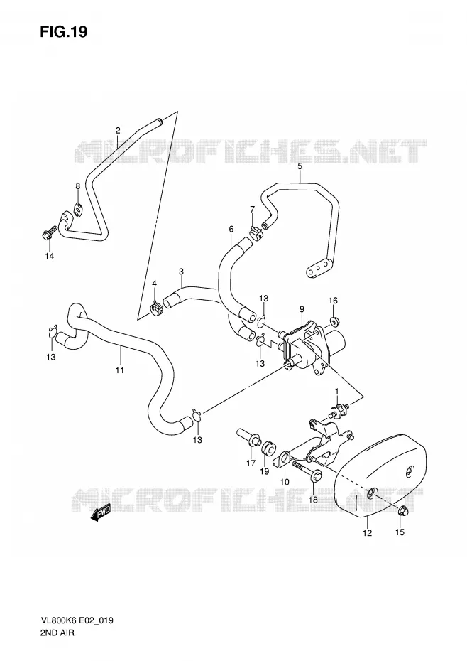FUEL EVAP SYSTEM (MODEL K6/K7/K8) Suzuki MOTO 800 VOLUSIA 2009  VL800UEK9(E2)