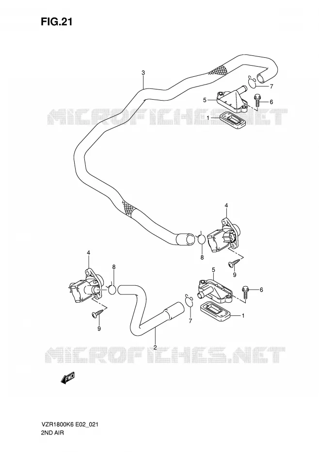 FUEL EVAP SYSTEM Suzuki MOTO 1800 INTRUDER 2007  VZR1800ZU2K7(E2)