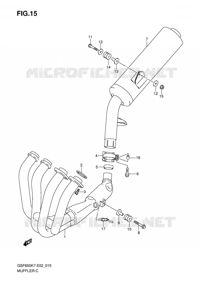 GELUIDDEMPER Suzuki MOTO 650 BANDIT 2008  GSF650AK8(E2)