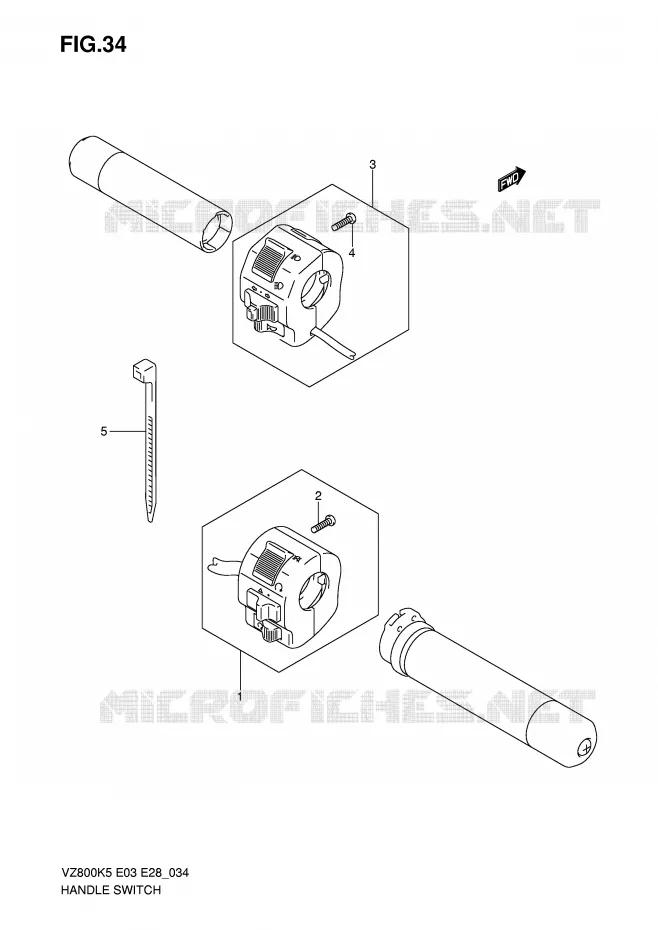 SCHAKELAARS (MODELE K5/K6) Suzuki MOTO 800 MARAUDER 2007  VZ800K7(E3/E28)