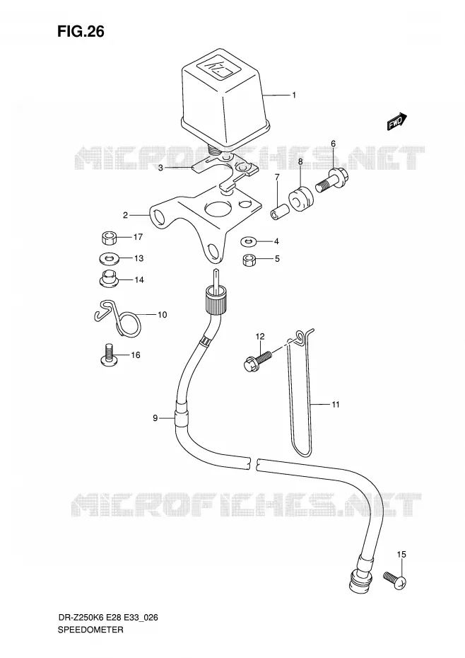 SNELHEIDSMETER Suzuki MOTO 250 DR-Z 2006  DR-Z250K6(E28/E33)