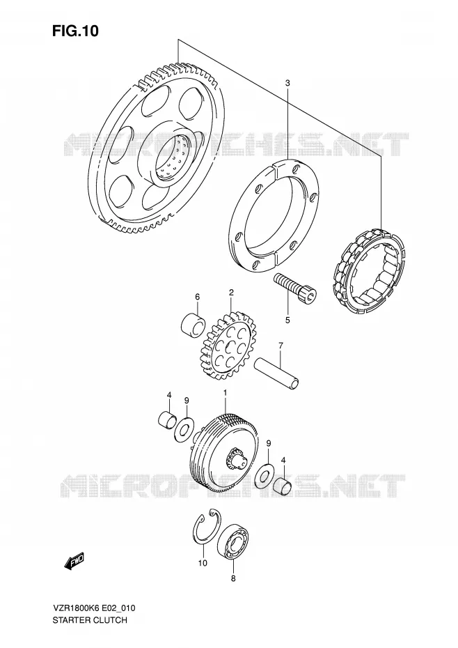 STARTMOTOR CLUTCH Suzuki MOTO 1800 INTRUDER 2006  VZR1800U2K6(E2)