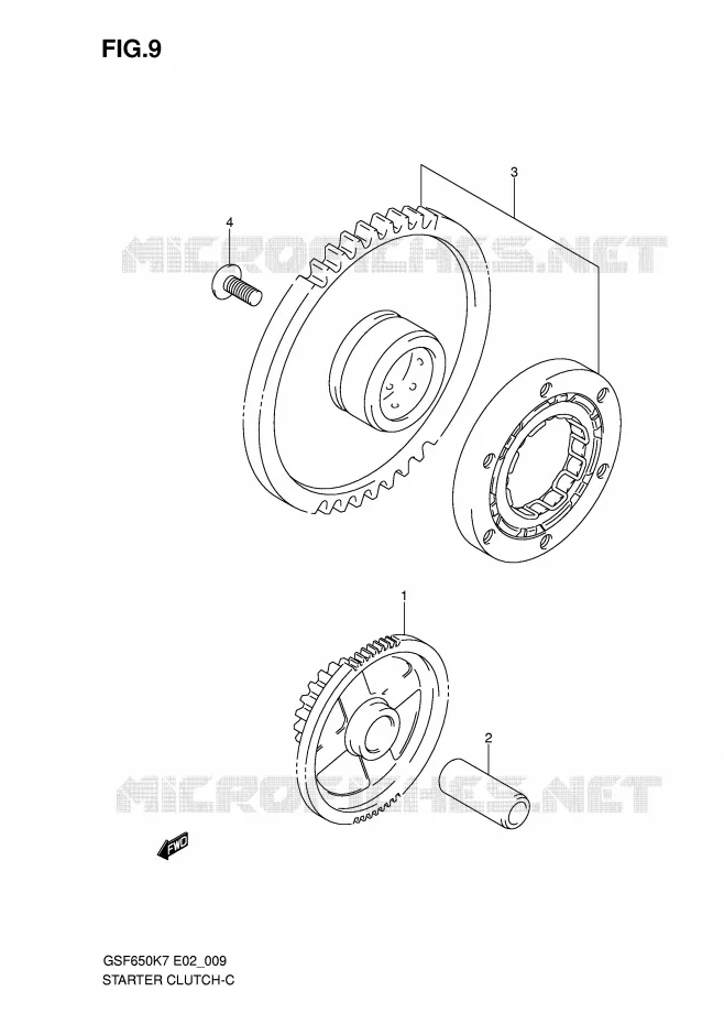 STARTMOTOR CLUTCH Suzuki MOTO 650 BANDIT 2008  GSF650SK8(E2)