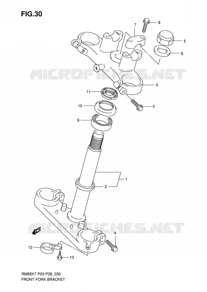 STUURPEN Suzuki MOTO 85 RM 2008  RM85LK8(P3/P28)