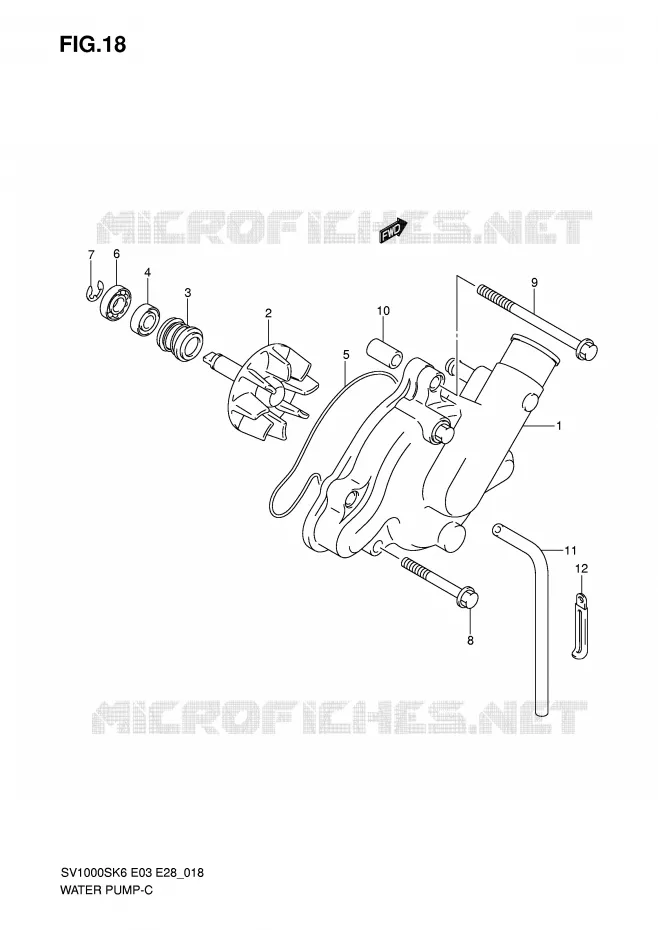 WATERPOMP Suzuki MOTO 1000 SV 2006  SV1000K6(E3/E28)