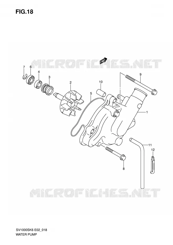 WATERPOMP Suzuki MOTO 1000 SV 2007  SV1000S2K7(E2)