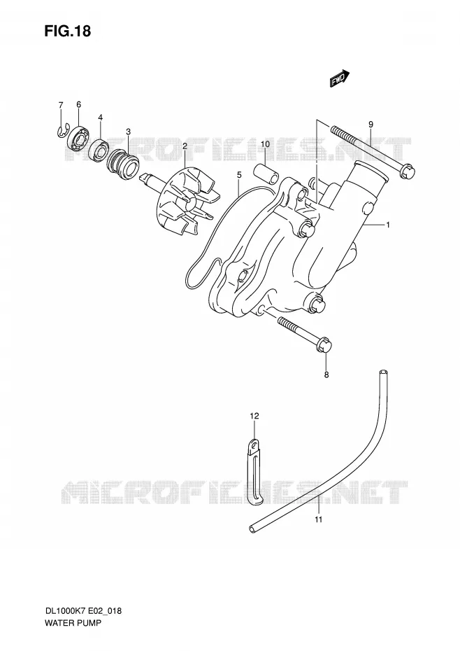 WATERPOMP Suzuki MOTO 1000 V-STROM 2008  DL1000K8(E2)