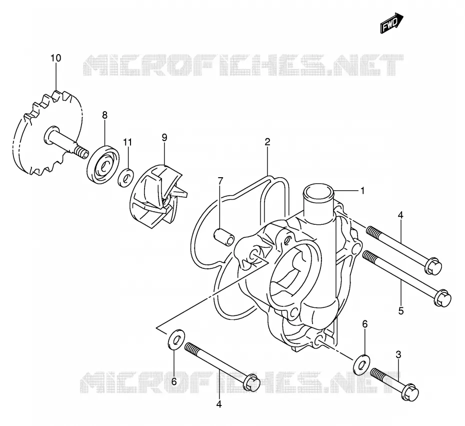 WATERPOMP Suzuki MOTO 450 RM-Z 2006  RM-Z450K6(E3/E28)