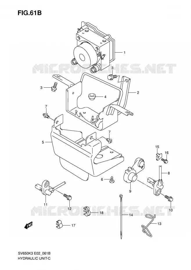 ABS(SV650AK7/UAK7/SAK7/SUAK7) Suzuki MOTO 650 SV 2005  SV650K5(E2)