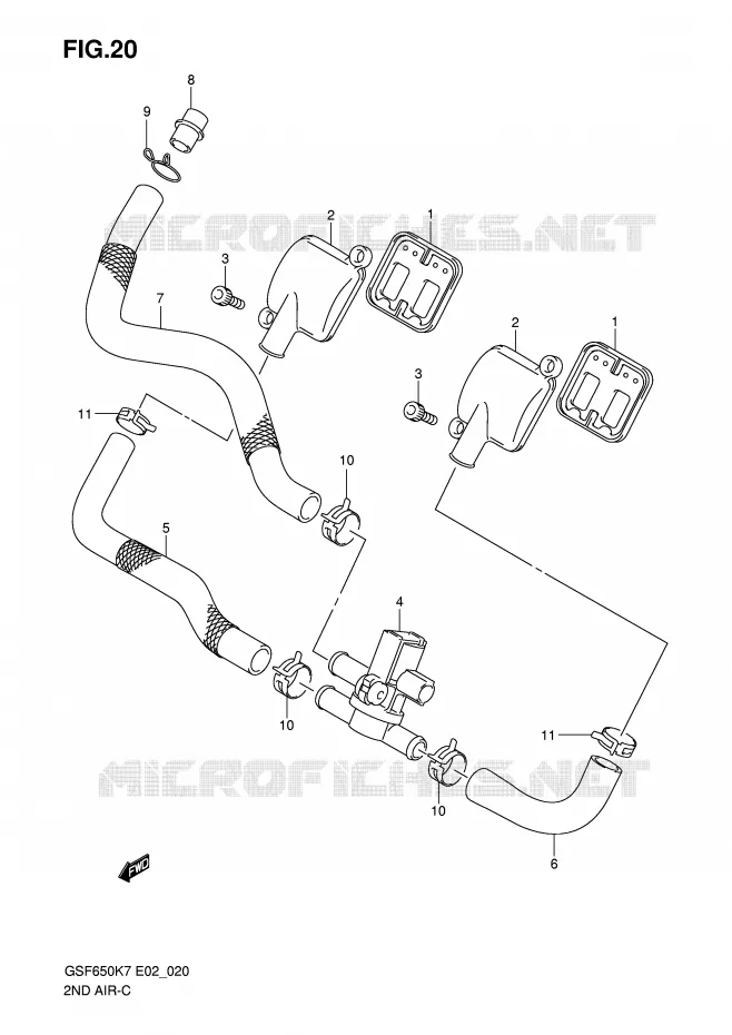ANTI VERVUILINGS SYSTEM Suzuki MOTO 650 BANDIT 2007  GSF650K7(E19)