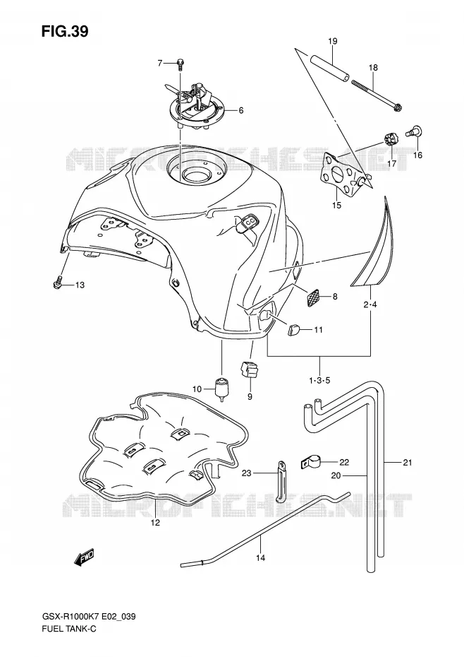 BENZINETANK (MODEL K7) Suzuki MOTO 1000 GSX-R 2008  GSX-R1000U2K8(E2)