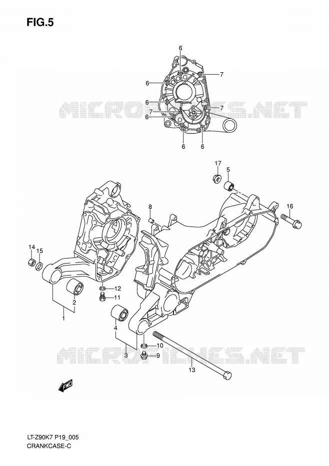 CASING Suzuki QUAD 90 QUADSPORT 2010  LT-Z90L0(P19)