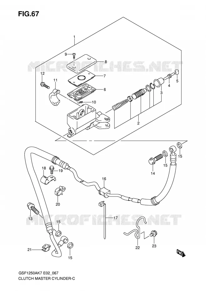 CLUTCH HOOFDREMCILINDER (SEE NOTE) Suzuki MOTO 1250 BANDIT-S 2007  GSF1250SK7(E2)