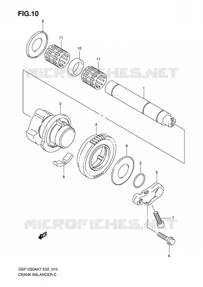 CRANK BALANCER Suzuki MOTO 1250 BANDIT-S 2010  GSF1250SL0(E2)