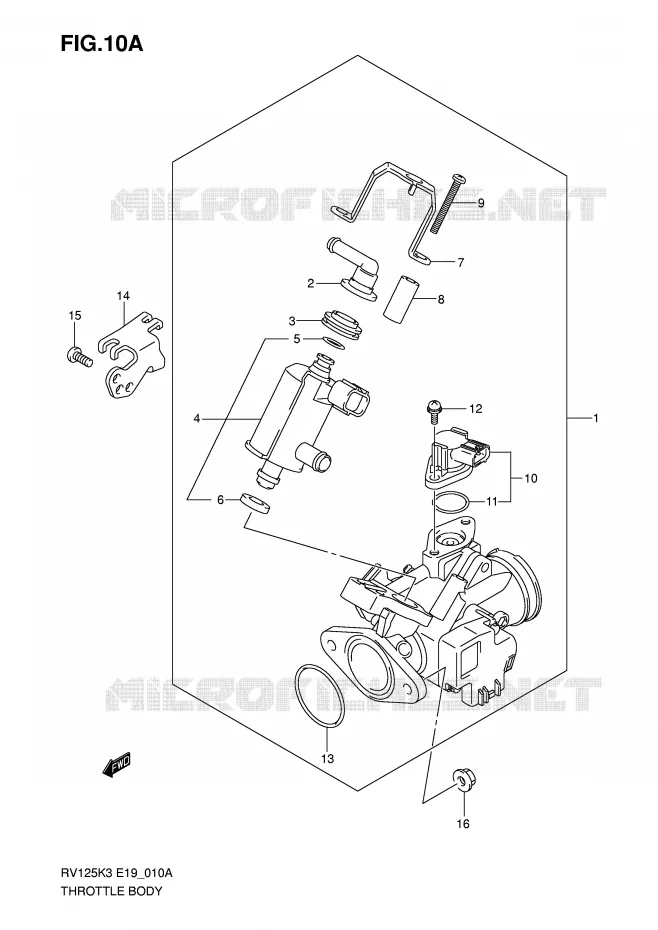 GASKLEPHUIS (MODEL K7) Suzuki MOTO 125 VAN-VAN 2005  RV125K5(E19)
