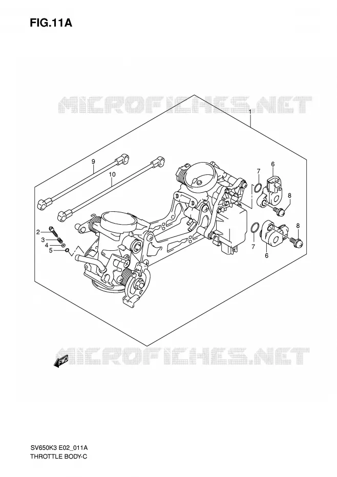 GASKLEPHUIS (MODEL K7) Suzuki MOTO 650 SV-S 2005  SV650SUK5(E2)