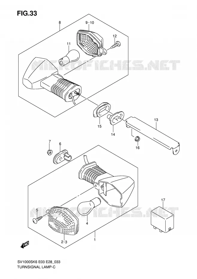 INDICATOREN (SV1000S) Suzuki MOTO 1000 SV 2006  SV1000K6(E3/E28)