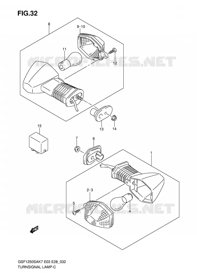 INDICATOREN Suzuki MOTO 1250 BANDIT-S 2007  GSF1250SAK7(E3/E28)