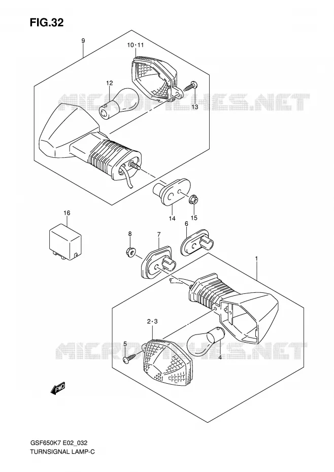 INDICATOREN Suzuki MOTO 650 BANDIT 2007  GSF650SAK7(E19)