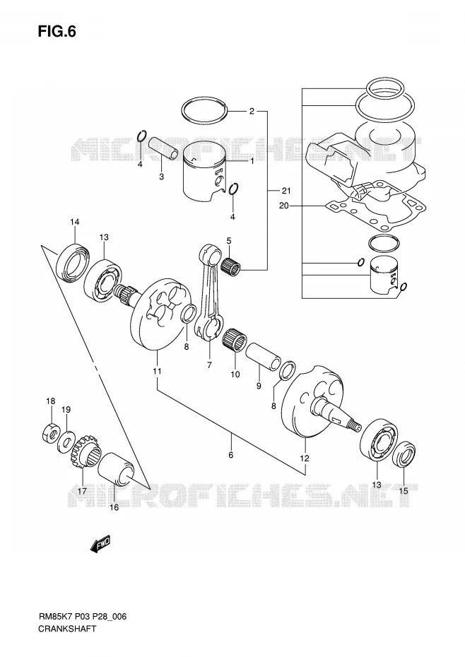 KRUKAS Suzuki MOTO 85 RM 2008  RM85LK8(P3/P28)