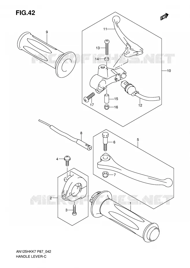 SCHAKELAARS Suzuki SCOOTER 125 BURGMAN 2007  AN125HKK7(P87)