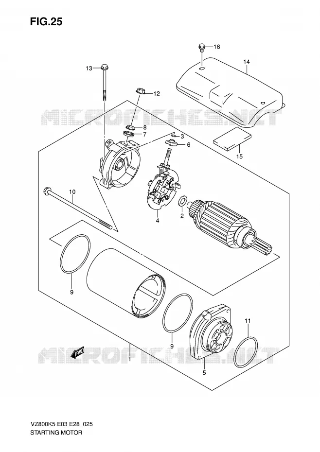 STARTMOTOR Suzuki MOTO 800 MARAUDER 2006  VZ800K6(E3/E28)