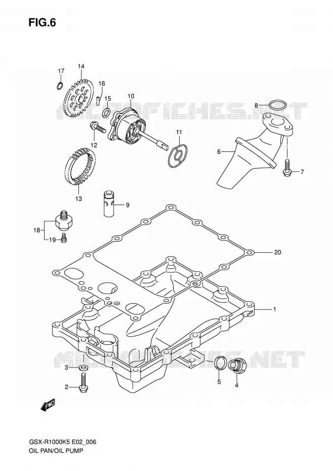 SUMP - OLIEPOMP  Suzuki MOTO 1000 GSX-R 2006  GSX-R1000K6(E2)