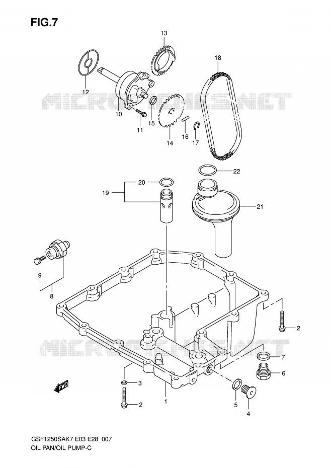 SUMP - OLIEPOMP  Suzuki MOTO 1250 BANDIT-S 2008  GSF1250SK8(E3/E28)