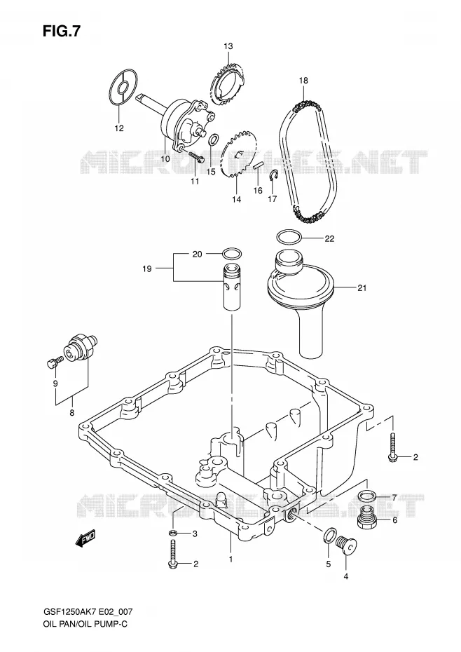SUMP - OLIEPOMP  Suzuki MOTO 1250 BANDIT-S 2009  GSF1250SK9(E2)