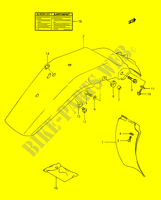ACHTERSPATBORD   STICKERS (MODELE L/M/N/P) voor Suzuki DR 350 1992