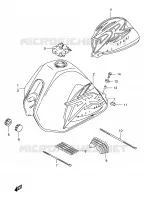 BENZINETANK (MODELE X/Y) voor Suzuki DR 125 1999