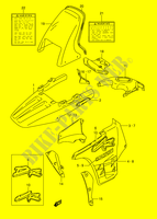 KUIP   ETIKETTEN (MODELE P) voor Suzuki DR 800 1995