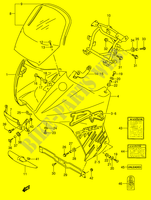 KUIP   ETIKETTEN (MODELE P) voor Suzuki DR 650 1993