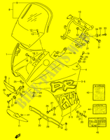 KUIP   ETIKETTEN (MODELE S) voor Suzuki DR 650 1992