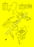 KUIP   ETIKETTEN (MODELE T) voor Suzuki DR 800 1996