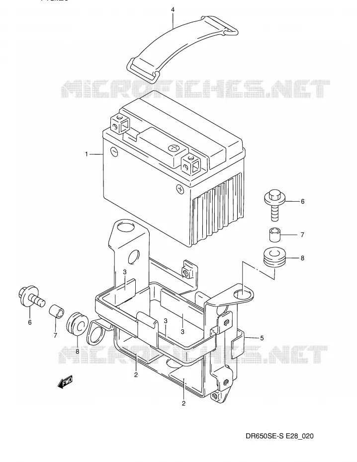ACCU (MODELE N/P) Suzuki MOTO 650 DR 1992  DR650SN(E28)