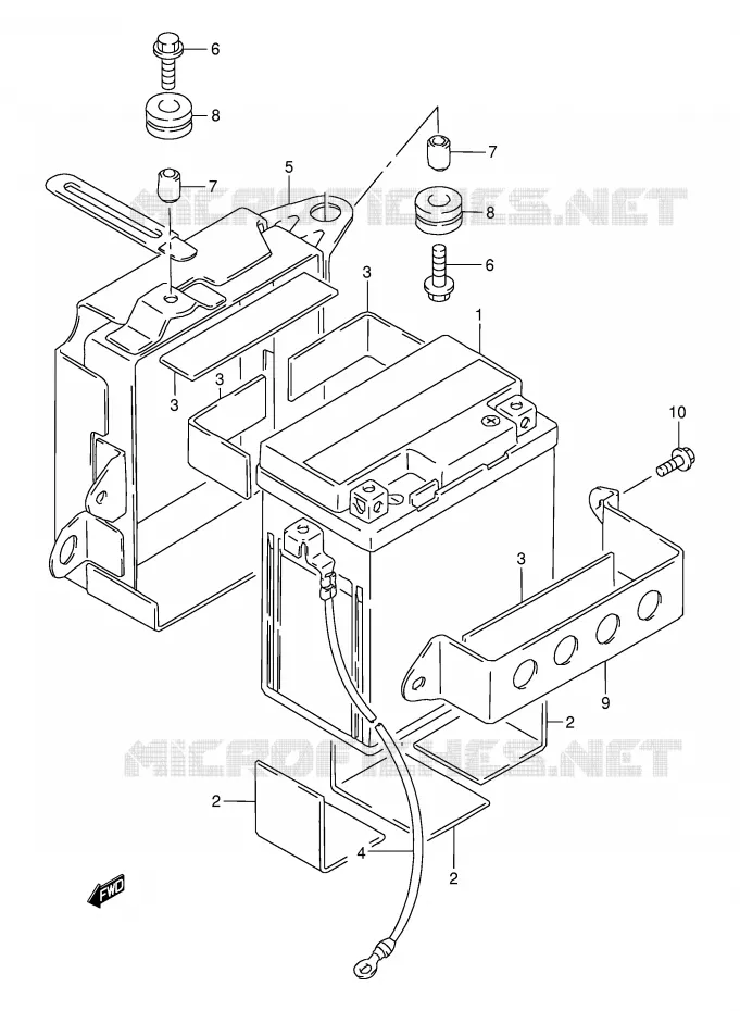 ACCU Suzuki MOTO 250 DR 1995  DR250SES(E24)