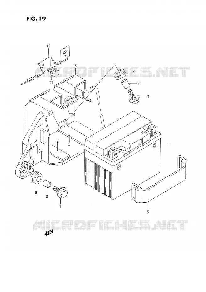 ACCU Suzuki MOTO 350 DR 1992  DR350SHN(E2)