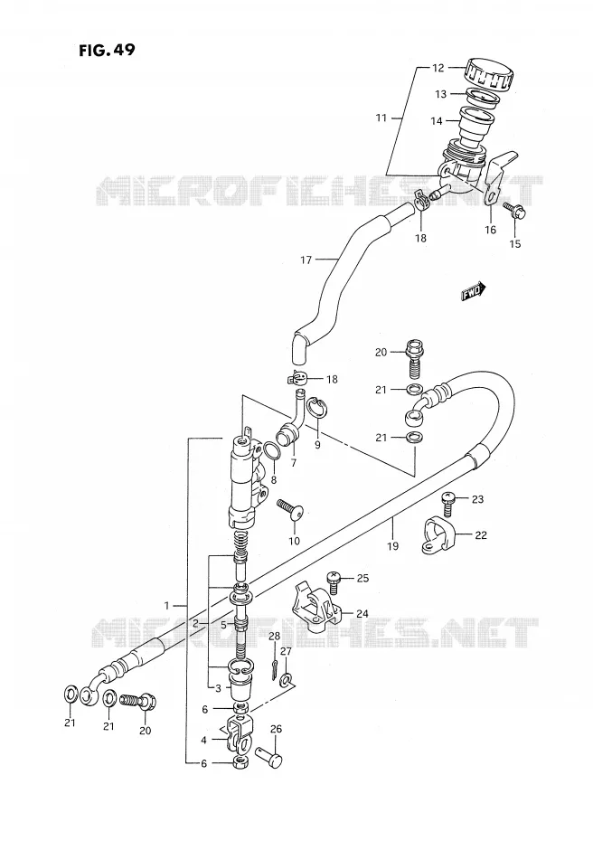 ACHTER HOOFDREMCILINDER Suzuki MOTO 350 DR 1993  DR350SUP(E2)