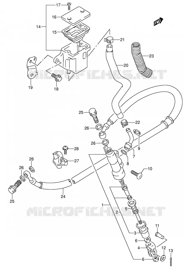 ACHTER HOOFDREMCILINDER Suzuki MOTO 650 DR 1992  DR650SEUN(E4)