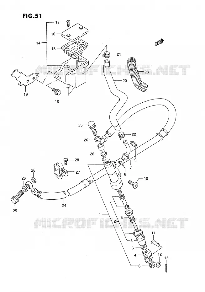 ACHTER HOOFDREMCILINDER Suzuki MOTO 650 DR 1994  DR650RR(E4)