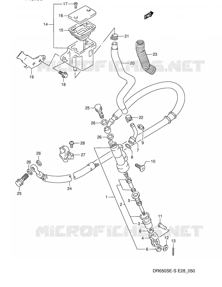 ACHTER HOOFDREMCILINDER Suzuki MOTO 650 DR 1995  DR650SES(E28)