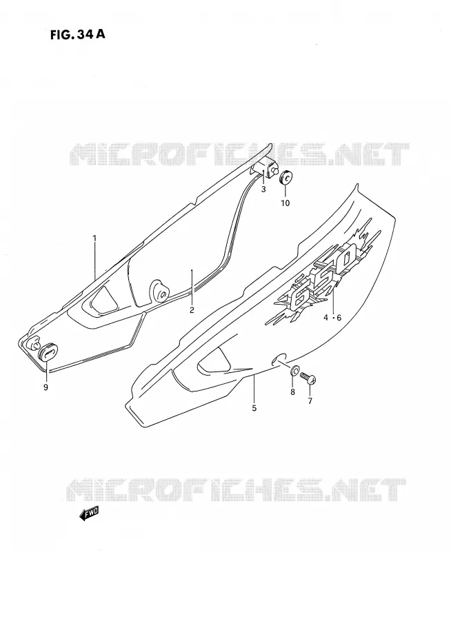 ACHTER KUIP  (MODELE R) Suzuki MOTO 650 DR 1994  DR650R(E4)