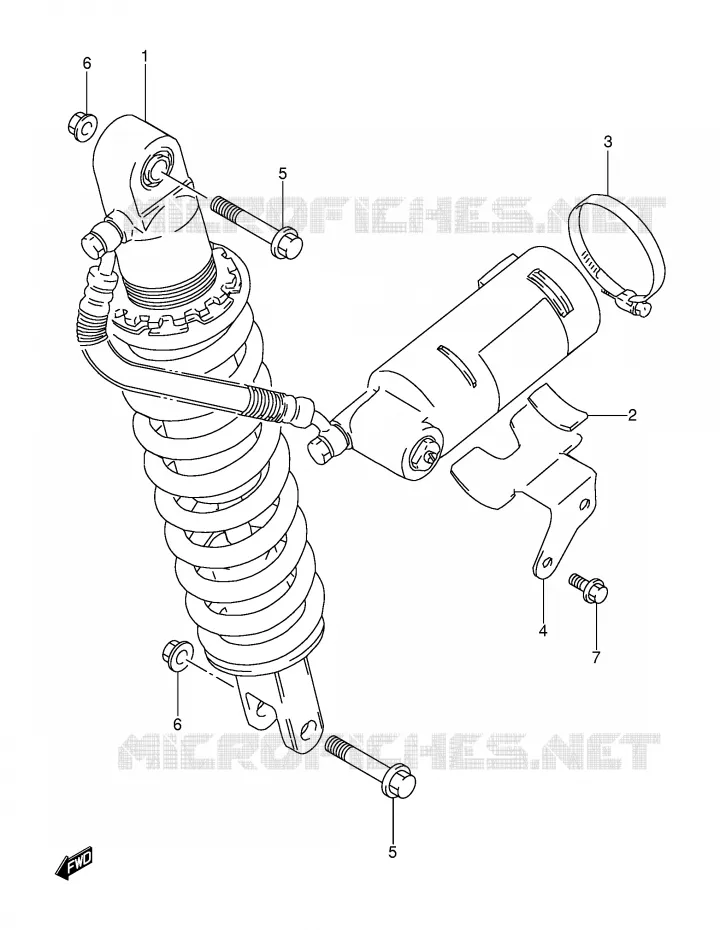 ACHTER SCHOKDEMPER Suzuki MOTO 250 DR 1994  DR250SR(E24)