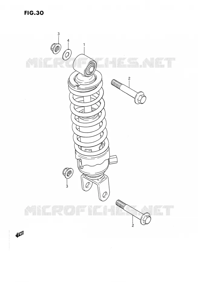 ACHTER SCHOKDEMPER Suzuki MOTO 80 DS 1985  DS80F(E24)