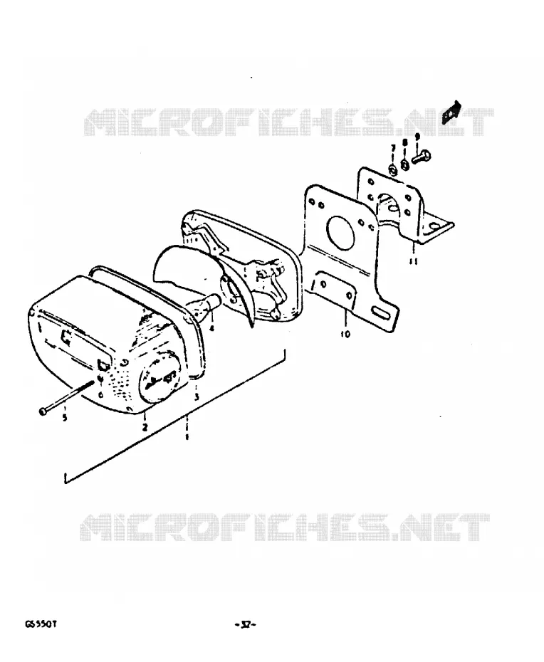 ACHTERLICHT (E2) Suzuki MOTO 550 GS 1980  GS550T(T)