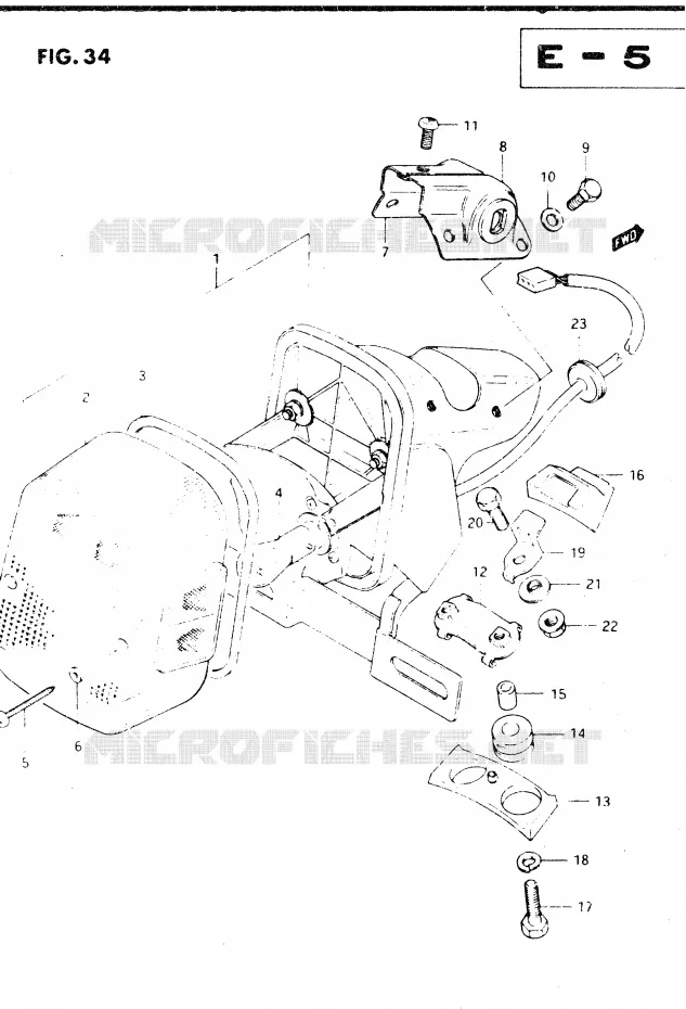 ACHTERLICHT (E22) Suzuki MOTO 250 DR 1982  DR250SZ(E1)